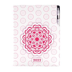 Diář DESIGN denní A4 2022 - Mandala červený