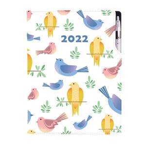 Diář DESIGN denní A4 2022 - Ptáci