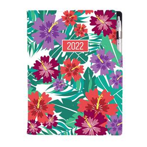 Diář DESIGN denní A4 2022 - Tropic