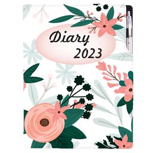 Diář DESIGN denní A4 2023 - Květiny
