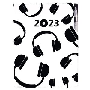 Diář DESIGN denní A4 2023 - Music