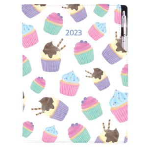 Diář DESIGN denní A4 2023 polský - Cupcake