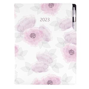 Diář DESIGN denní A4 2023 polský - Pivoňka