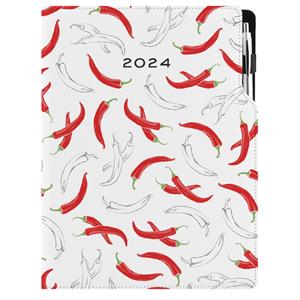 Diář DESIGN denní A4 2024 polský - Chilli