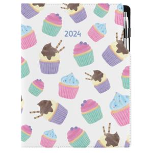Diář DESIGN denní A4 2024 polský - Cupcake