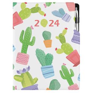 Diář DESIGN denní A4 2024 polský - Kaktus