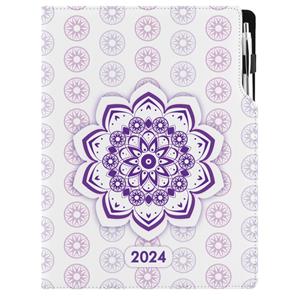 Diář DESIGN denní A4 2024 polský - Mandala fialový
