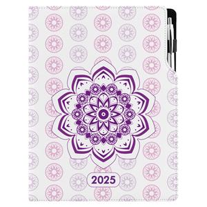 Diář DESIGN denní A4 2025 polský - Mandala fialová