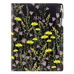 Diář DESIGN denní A4 2026 - černá - Louka