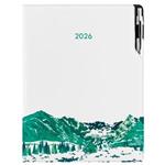 Diář DESIGN denní A4 2026 český - bílá - Hory