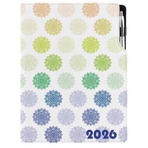 Diář DESIGN denní A4 2026 - Mandala barevná