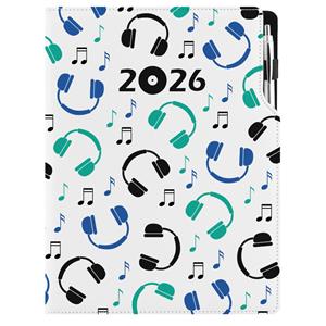 Diář DESIGN denní A4 2026 - Music
