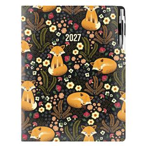 Diář DESIGN denní A4 2027 - černá - Liška