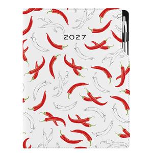 Diář DESIGN denní A4 2027 - Chilli