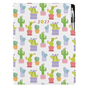 Diář DESIGN denní A4 2027 - Kaktus