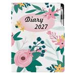 Diář DESIGN denní A4 2027 - Květiny