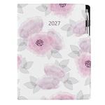 Diář DESIGN denní A4 2027 - Pivoňka