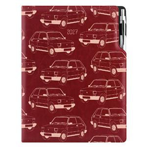 Diář DESIGN denní A4 2027 polský - bordó - Maluch
