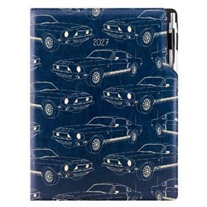 Diář DESIGN denní A4 2027 polský - modrá - Mustang