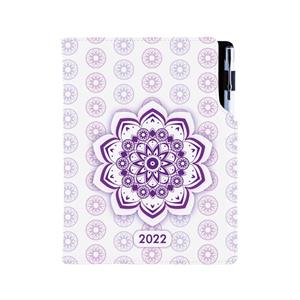 Diář DESIGN denní A5 2022 slovenský - Mandala fialový