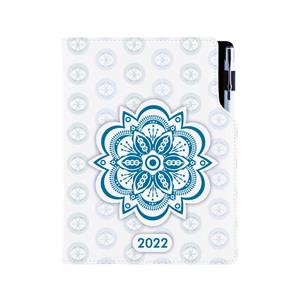 Diář DESIGN denní A5 2022 slovenský - Mandala modrý