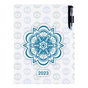 Diář DESIGN denní A5 2023 český - Mandala modrý