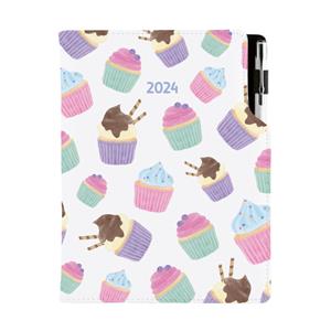 Diář DESIGN denní A5 2024 slovenský - Cupcake