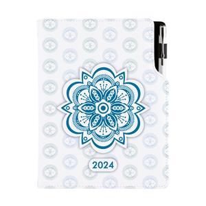 Diář DESIGN denní A5 2024 slovenský - Mandala modrý