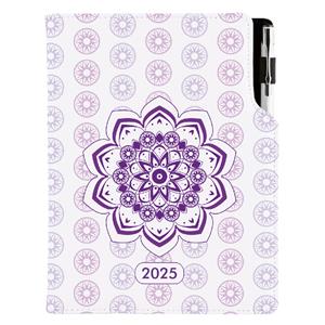 Diář DESIGN denní A5 2025 český - Mandala fialový