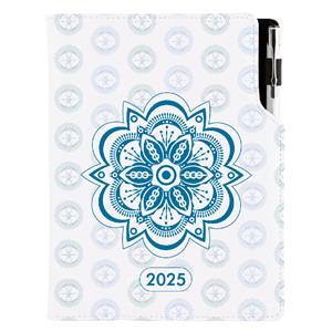 Diář DESIGN denní A5 2025 český - Mandala modrá