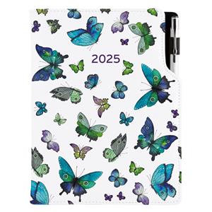 Diář DESIGN denní A5 2025 český - Motýli modří