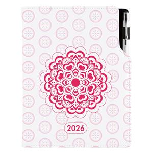 Diář DESIGN denní A5 2026 český - Mandala červená