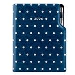 Diář DESIGN denní A5 2026 český - modrá - Puntíky