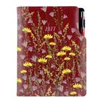 Diář DESIGN denní A5 2027 český - bordó - Louka