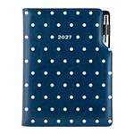 Diář DESIGN denní A5 2027 český - modrá - Puntíky