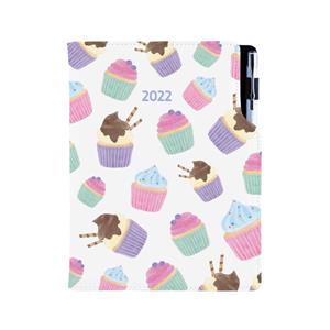 Diář DESIGN denní B6 2022 - Cupcake