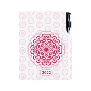 Diář DESIGN denní B6 2022 - Mandala červený