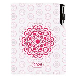 Diář DESIGN denní B6 2025 - Mandala červený