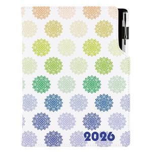 Diář DESIGN denní B6 2026 - Mandala barevná