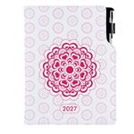 Diář DESIGN denní B6 2027 - Mandala červená