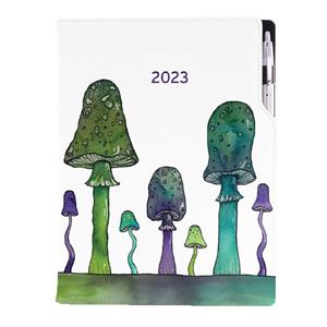 Diář DESIGN týdenní A4 2023 - Houby