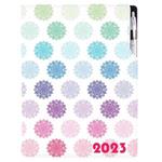 Diář DESIGN týdenní A4 2023 - Mandala barevný