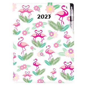 Diář DESIGN týdenní A4 2023 - Plameňák