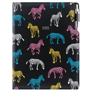 Diář DESIGN týdenní A4 2026 český - černá - Zebra