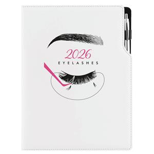 Diář DESIGN týdenní A4 2026 polský - KOSMETICKÝ Eyelashes