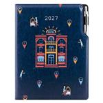 Diář DESIGN týdenní A4 2027 český - modrá - Hotel