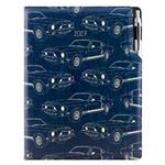 Diář DESIGN týdenní A4 2027 český - modrá - Mustang