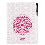 Diář DESIGN týdenní A4 2027 - Mandala červená