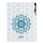 Diář DESIGN týdenní A4 2027 - Mandala modrá