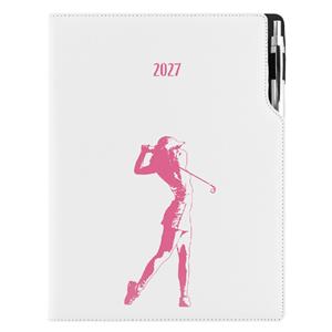 Diář DESIGN týdenní A4 2027 polský - bílá - Golf žena